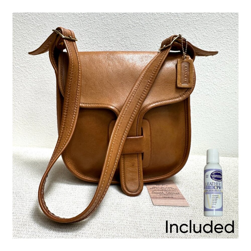 Vintage Coach “Baby” Courier 9505 in Saddle Leather - Pre Serial 1975 EUC